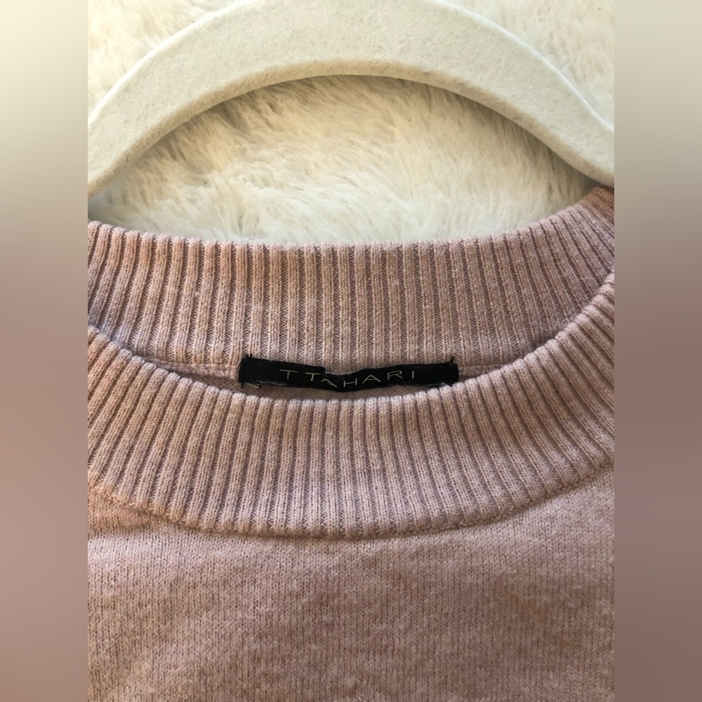 T Tahari Blush Ivory Polka Dot Sweater - Picture 4 of 4